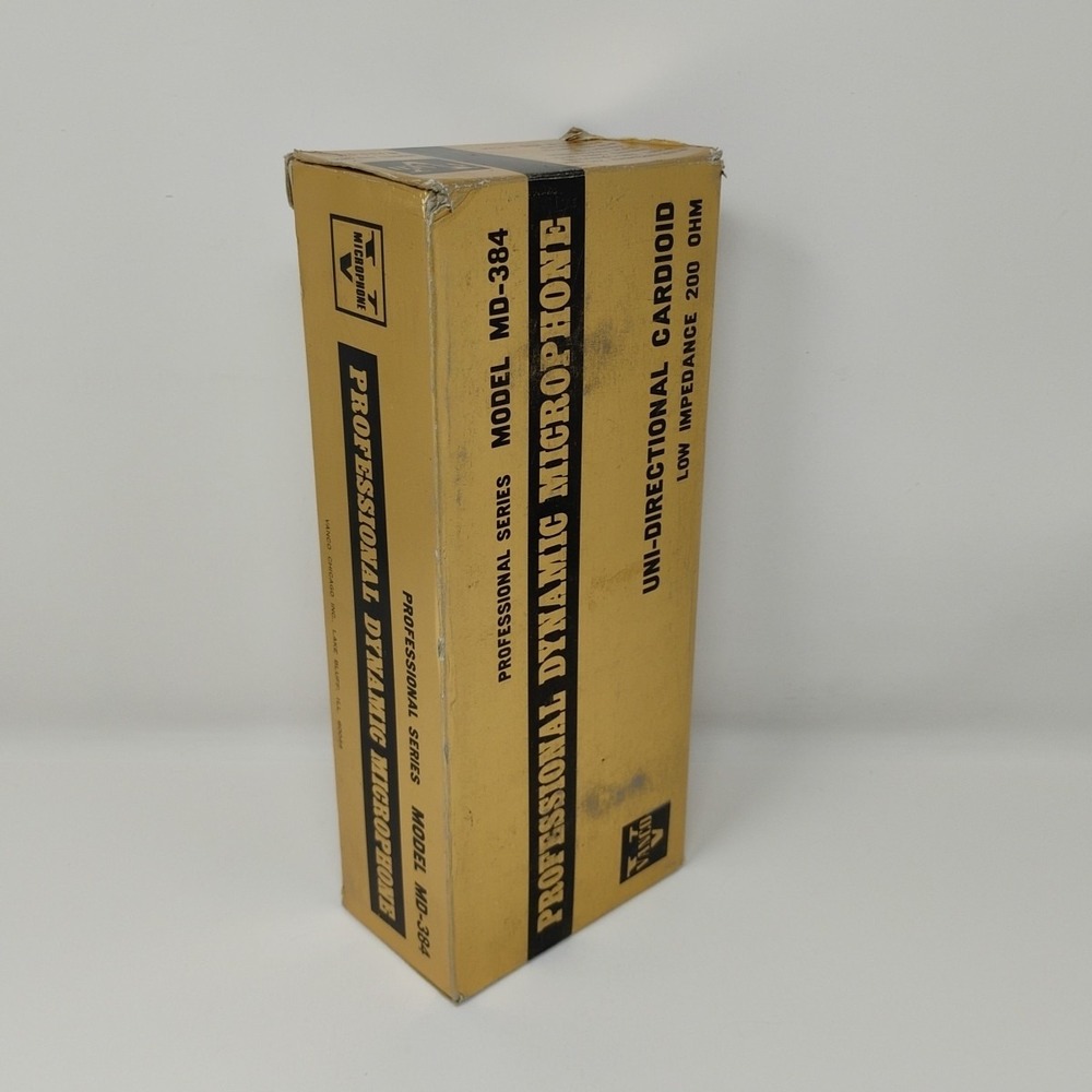VANCO MD-384 Unidirectional Dynamic Cardioid Microphone Japan Pre-Owned Not Used - Picture 2 of 13
